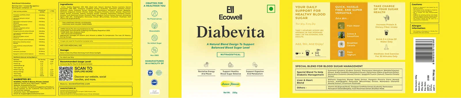 DiabeVita Full Width Label Artwork